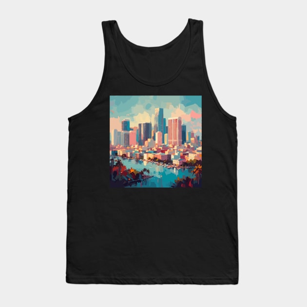 Miami Florida Impressionism Painting Tank Top by TomFrontierArt